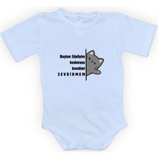 Mnk Baby & Kids Baştan Söyliyim Kedi Baskılı Bebek Body Zıbın Çıtçıtlı Badi