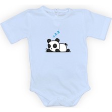 Mnk Baby & Kids Uykucu Panda Baskılı Bebek Body Zıbın Çıtçıtlı Badi