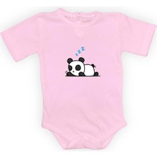 Mnk Baby & Kids Uykucu Panda Baskılı Bebek Body Zıbın Çıtçıtlı Badi