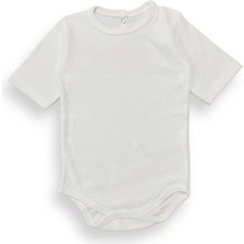 Mnk Baby & Kids Erkek Çocuk Kısa Kollu Çıtçıtlı Zıbın %100 Pamuk Düz Desen