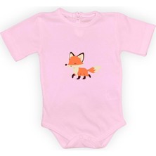 Mnk Baby & Kids Tilki Baskılı Bebek Body Zıbın Çıtçıtlı Badi