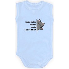 Mnk Baby & Kids Baştan Söyliyim Kedi Baskılı Bebek Body Zıbın Çıtçıtlı Badi