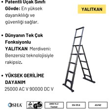 Telescopics 2.1m Kevlar Yalıtkan/Yüksek Gerilime Dayanıklı Çok Fonksiyonlu Merdiven 20ACKV - 105EKS