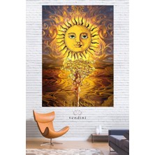 Vendini The Sun, Tarot Kartı Duvar Örtüsü Duvar Halısı Wall Tapestry