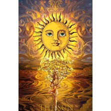 Vendini The Sun, Tarot Kartı Duvar Örtüsü Duvar Halısı Wall Tapestry