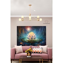 Vendini Kumaş, Lotus Çiçeği Duvar Örtüsü Duvar Halısı Wall Tapestry