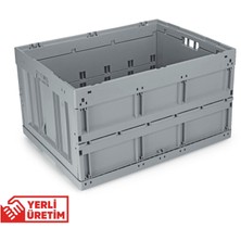 Alpbx Büyük Katlanır Kasa Gri (80X60X45 Cm) | 173 Litre