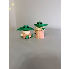 Baby Yoda 2 Li Set - 6 cm Figür Büst Koleksiyon Hediye Hobi