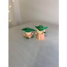 Baby Yoda 2 Li Set - 6 cm Figür Büst Koleksiyon Hediye Hobi