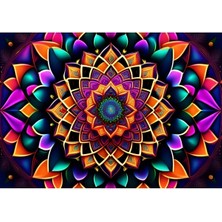 Vendini Rengarenk Mandala Duvar Örtüsü Duvar Halısı Wall Tapestry