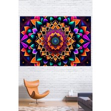 Vendini Rengarenk Mandala Duvar Örtüsü Duvar Halısı Wall Tapestry