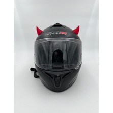 Lucest Kask Boynuzu Dekorasyonu Kırmızı 4942422-K lı