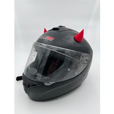 Lucest Kask Boynuzu Dekorasyonu Kırmızı 4942422-K lı