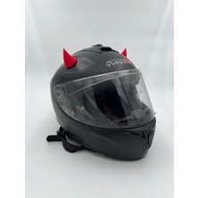 Lucest Kask Boynuzu Dekorasyonu Kırmızı 4942422-K lı