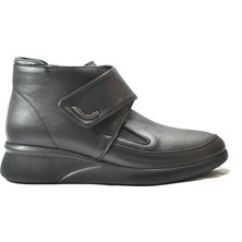 Beety 6640 Deri Siyah Cırtlı Ortopedik Kadın Anne Bot