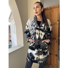 Butik Ayseba Kadın Angora Çıtçıtlı Şal Yaka Italyan Kaban