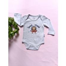 Minilka Bebe Minilkabebe Sevimli Ayıcık 2 Li Bebek Zıbın Takım Organik Pamuk Gri