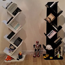 BRR Store Naz Serisi Siyah-Beyaz 2 Li Montessori Kitaplık-Yerden Kitaplık