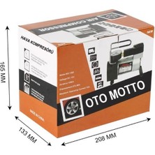 Oto Motto Araba Oto Araç Lastik Şişirme Pompası 150 Psi Metal Gövde Çakmaklık Girişli Hava Kompresörü