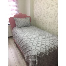 Afa Tasarım Tek Kişilik Gri Ponponlu Yatak Örtüsü