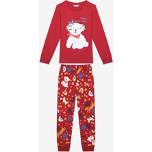Penti Kız Çocuk Fancy Termal Kırmızı Pijama Takımı