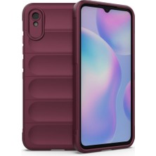 MobaxAksesuar Xiaomi Redmi 9A Kılıf Elde Tutma Kolaylıkla Kaydırmaz Kenar Line Dizayn Optietnik Kapak