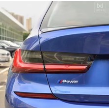 BMW M Power 3D Gümüş Metal Stıcker Bmw Güç Rozet Araba Aksesuar
