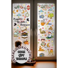 Kt Grup Ramazan Ayı Temalı Çift Taraflı Cam Duvar Süsleri Hoşgeldin Ramazan Sticker Seti