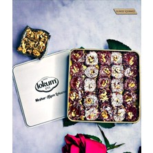 Özlü Lokum Evi Nar Aromalı-Ceviz Dolgulu-Gül Yaprağı Kaplı Lokum 500 gr