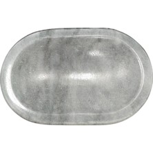 Urestone Home Gri Mermer Elips Katı Sabunluk