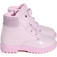 KU&PA SHOES Çocuk Ayakkabı Simli Pembe  Bot