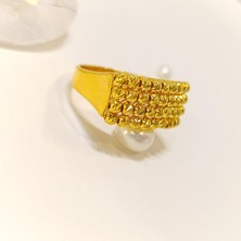 Altın Ofisi Dorika Toplu Taşsız Yüzük 14 Ayar Altın