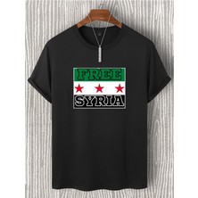 Lepiska Free Syria Tshirt - Yeni Suriye Tişörtü - Syria Tshirt - Yeni Suriye Bayrak Tişört -New Syria Flag Tshirt