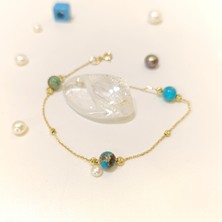 Varasit Taşlı Bileklik Künye 14 Ayar Altın Hd Videolu