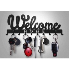 Metal Anahtar Askılığı Welcome Dekoratif Anahtarlık Desenli Dekoratif Metal Askılık,anahtarlık,çant