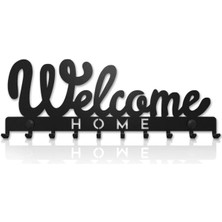 Metal Anahtar Askılığı Welcome Dekoratif Anahtarlık Desenli Dekoratif Metal Askılık,anahtarlık,çant