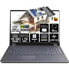 Lenovo Thinkpad P16 Gen 2 Intel Core I9 13980HX 96GB 1tb SSD 16GB Nvıdıa RTX5000ADA WM970 Chipset  16" Wqxga 165Hz 500NITS Windows 11 Pro Taşınabilir Bilgisayar 21FA000BTX-A9