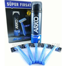 Arko Cool Traş Köpüğü 200 ml x 5 Adet Banyo Traş Bıçağı