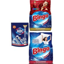 Bingo Matik 4 kg Beyaz- 4 kg Renkli - Abc 500 gr Kireç Önleyici