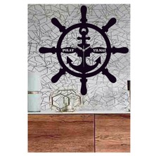 Hediyelikevi Kişiye Özel Dümen Temalı Ahşap Duvar Saati