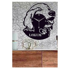 Hediyelikevi Kişiye Özel Köpek Temalı Ahşap Duvar Saati