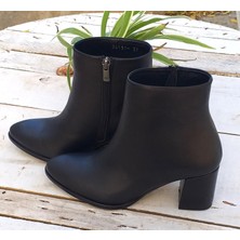 Bags Shoes Nish N24137 Kadın Hakiki Deri Topuklu Klasik Bot