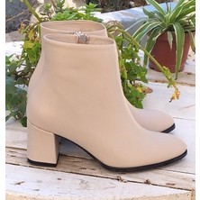 Bags Shoes Nish N24137 Kadın Hakiki Deri Topuklu Klasik Bot