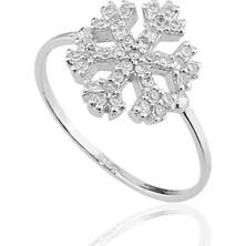 Gümüş Kar Tanesi Yüzük