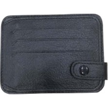 Gümüş G120 Deri Oval Ince Kartlık Cüzdan - Gümüş - Siyah - ST00508-SIYAH-TEK Ebat