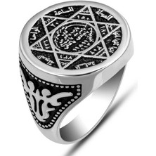 Gümüş Süleyman Mührü Erkek Yüzük