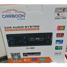 Carboon CR1600 Teyp – Çift Usb, Çift Amfi , Ekstra Bass ve Bluetoothlu 7 Renk Oto Teyp