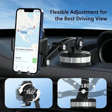 Greathings Vantuzlu Ayarlanabilir Araç Telefon Tutucu | Uzayabilen 360 Derece Oto Araç Içi Telefon Tutucu