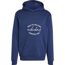 adidas BL FL HD GD Q3 IW3567 Erkek LEGENDINK Spor Sweatshirt Renkli Desenli Kapüşonlu Rahat Kesim Sezonluk