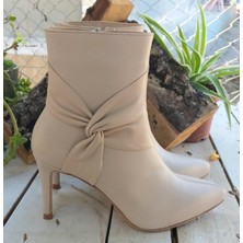 Bags Shoes Nish N24150 Kadın Hakiki Deri İnce Topuklu Klasik Bot